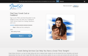 Greek Dating Services Homepage Image